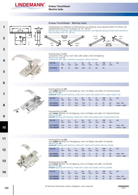 Lindemann Gesamtkatalog 2018