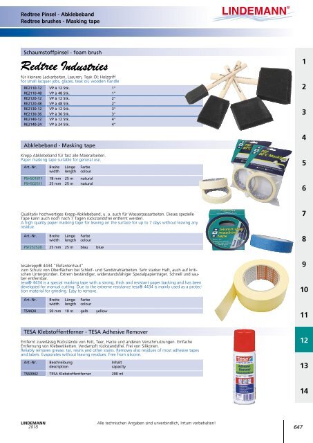 Lindemann Gesamtkatalog 2018