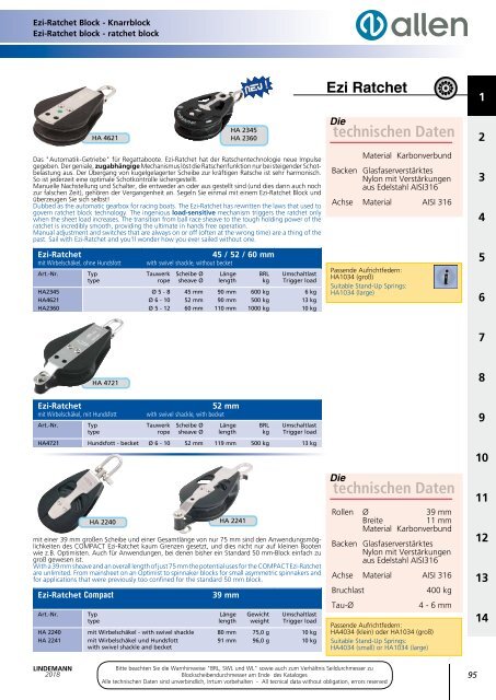 Lindemann Gesamtkatalog 2018