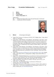 Persönliche Publikationsliste - Liechtenstein-Institut, Bendern