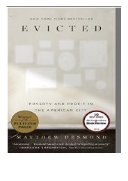 eBook Evicted Poverty and Profit in the American City Free online