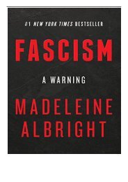 eBook Fascism A Warning Free online