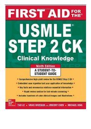 eBook First Aid for the USMLE Step 2 CK Ninth Edition First Aid USMLE Free eBook