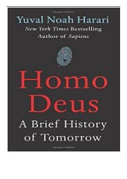 eBook Homo Deus A Brief History of Tomorrow Free books