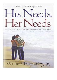 eBook His Needs Her Needs Building an Affair-Proof Marriage Free eBook