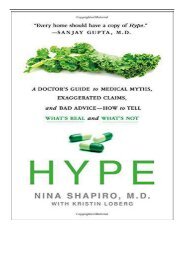 eBook Hype A Doctor's Guide to Medical Myths Exaggerated Claims and Bad Advice - How to Tell What's