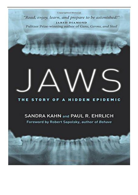 eBook Jaws The Story of a Hidden Epidemic Free eBook