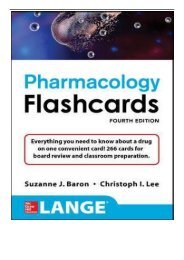 eBook Lange Pharmacology Flashcards Fourth Edition Free books