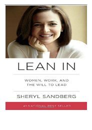 eBook Lean in Women Work and the Will to Lead Free eBook