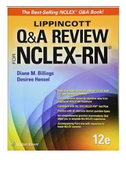 eBook Lippincott Q A Review for NCLEX-RN Lippioncott's Review for Nclex-Rn Free eBook