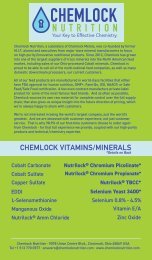 Chemlock Nutrition Rackcard 