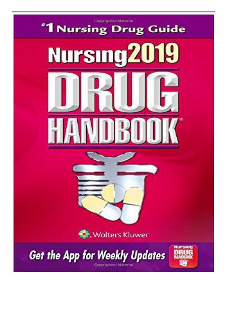 eBook Nursing2019 Drug Handbook Nursing Drug Handbook Free eBook