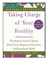 eBook Taking Charge of Your Fertility The Definitive Guide to Natural Birth Control Pregnancy Achievement