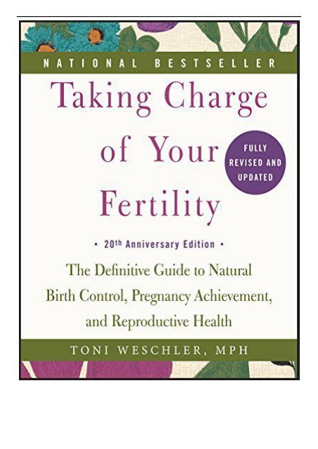 eBook Taking Charge of Your Fertility The Definitive Guide to Natural Birth Control Pregnancy ...