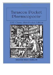 eBook Tarascon Pocket Pharmacopoeia 2017 Classic Shirt-Pocket Edition Free eBook