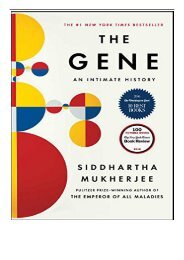 eBook The Gene An Intimate History Free books