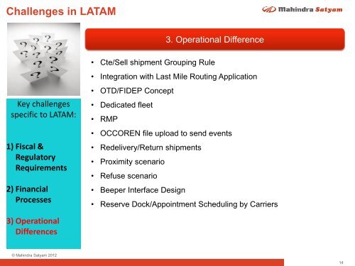 Best Practices & Learning from Implementing OTM in LATAM