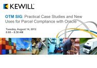 Practical Case Studies and New Uses for Parcel - OTM