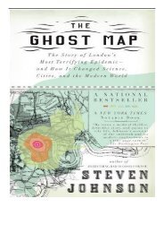 eBook The Ghost Map The Story of London's Most Terrifying Epidemic--And How It Changed Science Cities