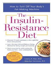 eBook The Insulin-Resistance Diet-Revised and Updated How to Turn Off Your Body's Fat-Making Machine