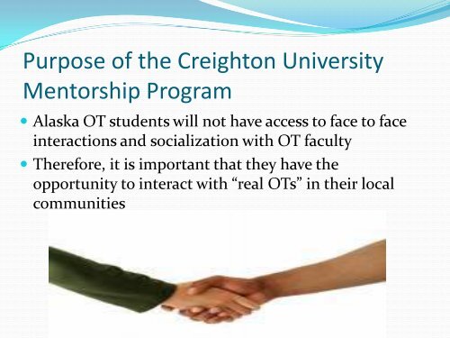 Module 2: Purpose and Structure of the Mentorship - Creighton ...