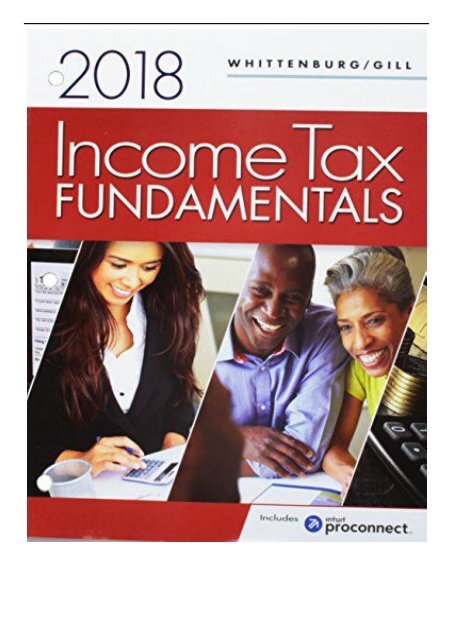[PDF] Income Tax Fundamentals 2018 + Intuit Proconnect Tax Prep Software + Cengagenowv2 1 Term Printed