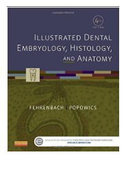 [PDF] Illustrated Dental Embryology Histology and Anatomy 4e Full ePub