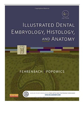 [PDF] Illustrated Dental Embryology Histology and Anatomy 4e Full ePub