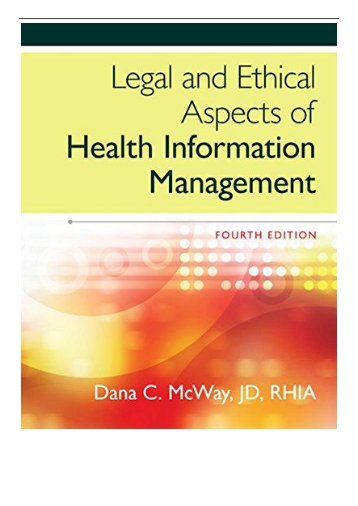 [PDF] Legal and Ethical Aspects of Health Information Management Full Online