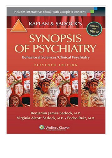 [PDF] Kaplan and Sadock&#039;s Synopsis of Psychiatry Behavioral Sciences Clinical Psychiatry Full Books