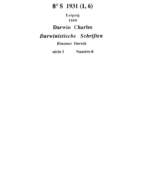 Krause Ernst Ludwig 1839 1903 Erasmus Darwin Darwin Online