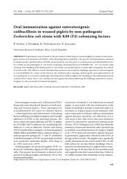 Oral immunization against enterotoxigenic colibacillosis in weaned ...