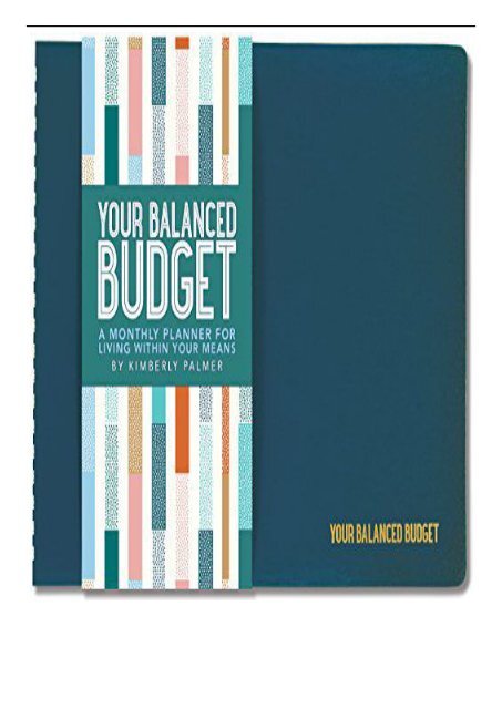 [PDF] Your Balanced Budget Monthly Planner Full ePub