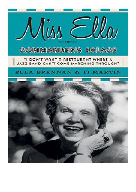 PDF Download Miss Ella of Comander&#039;s Palace Full eBook