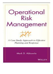 PDF Download Operational Risk Management A Case Study Approach to Effective Planning and Response Full