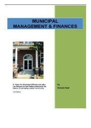 PDF Download Municipal Management  Finances A Primer For Municipal Officials and Other Lay Persons to