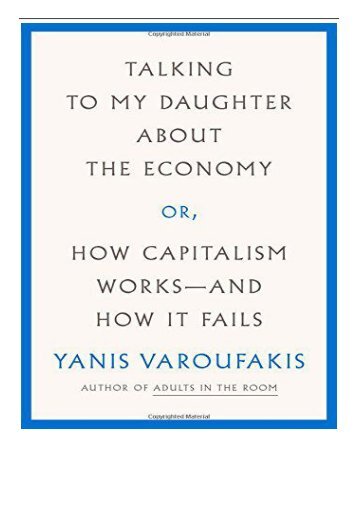 PDF Download Talking to My Daughter about the Economy Or How Capitalism Works-And How It Fails International