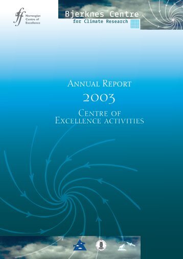 Annual Report Centre of Excellence activities