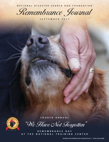 Remembrance Journal - Search Dog Foundation