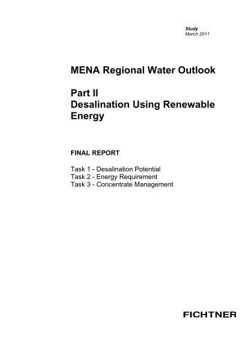 MENA Regional Water Outlook Part II Desalination Using ...