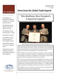 News from the Global Trade Experts “Otis ... - Otis McAllister Inc.