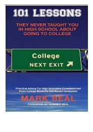Download PDF 101 Lessons They Never Taught You In High School About Going To College Practical Advice