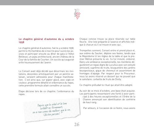 Ordre de la Channe - Regards sur 50 ans d'existence