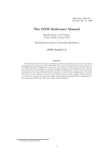 The OTIS Reference Manual - Hasylab