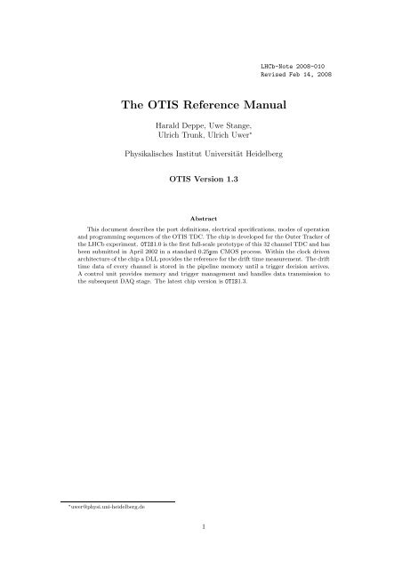 The OTIS Reference Manual - Hasylab