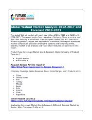 Global Walnut Market Analysis 2012-2017 and Forecast 2018-2023