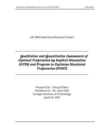 POST vs. OTIS Comparison - Georgia Tech SSDL - Georgia Institute ...