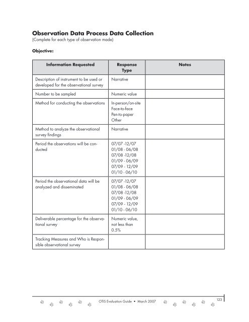 OTIS Evaluation Guide (PDF) - California Department of Public Health