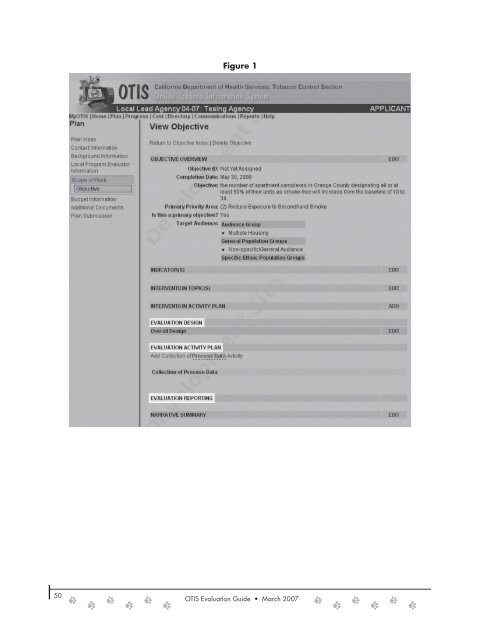 OTIS Evaluation Guide (PDF) - California Department of Public Health