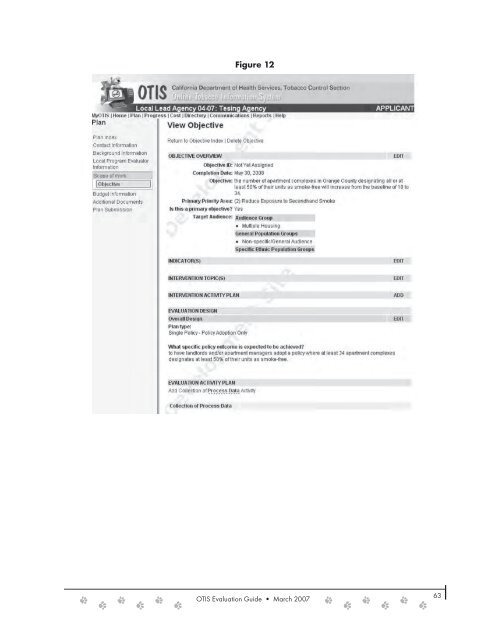 OTIS Evaluation Guide (PDF) - California Department of Public Health